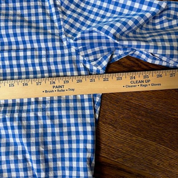 Proper Cloth Light Blue Gingham Dress Shirt Mens S Cotton Preppy Business Casual - Picture 6 of 7
